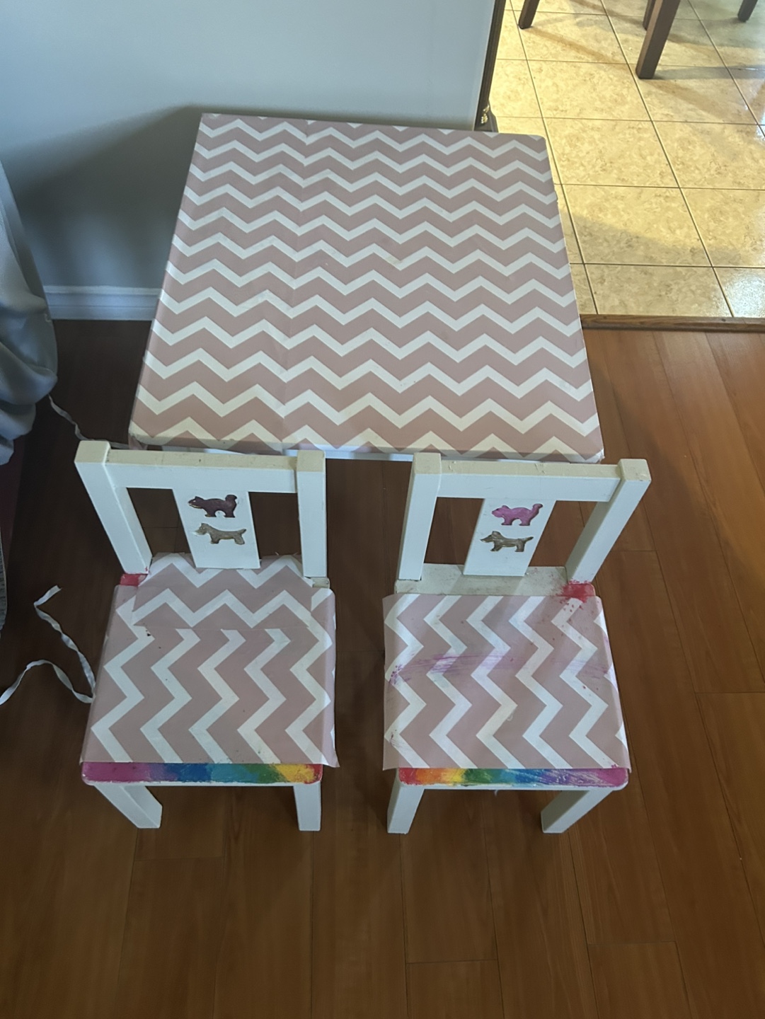 Kids Table and Two Chairs Set