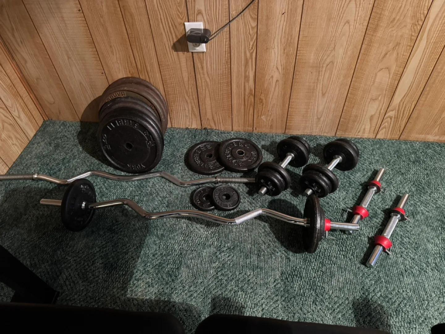 Weight Bench Set with Barbell, Dumbbells and Plates image indicator(7)