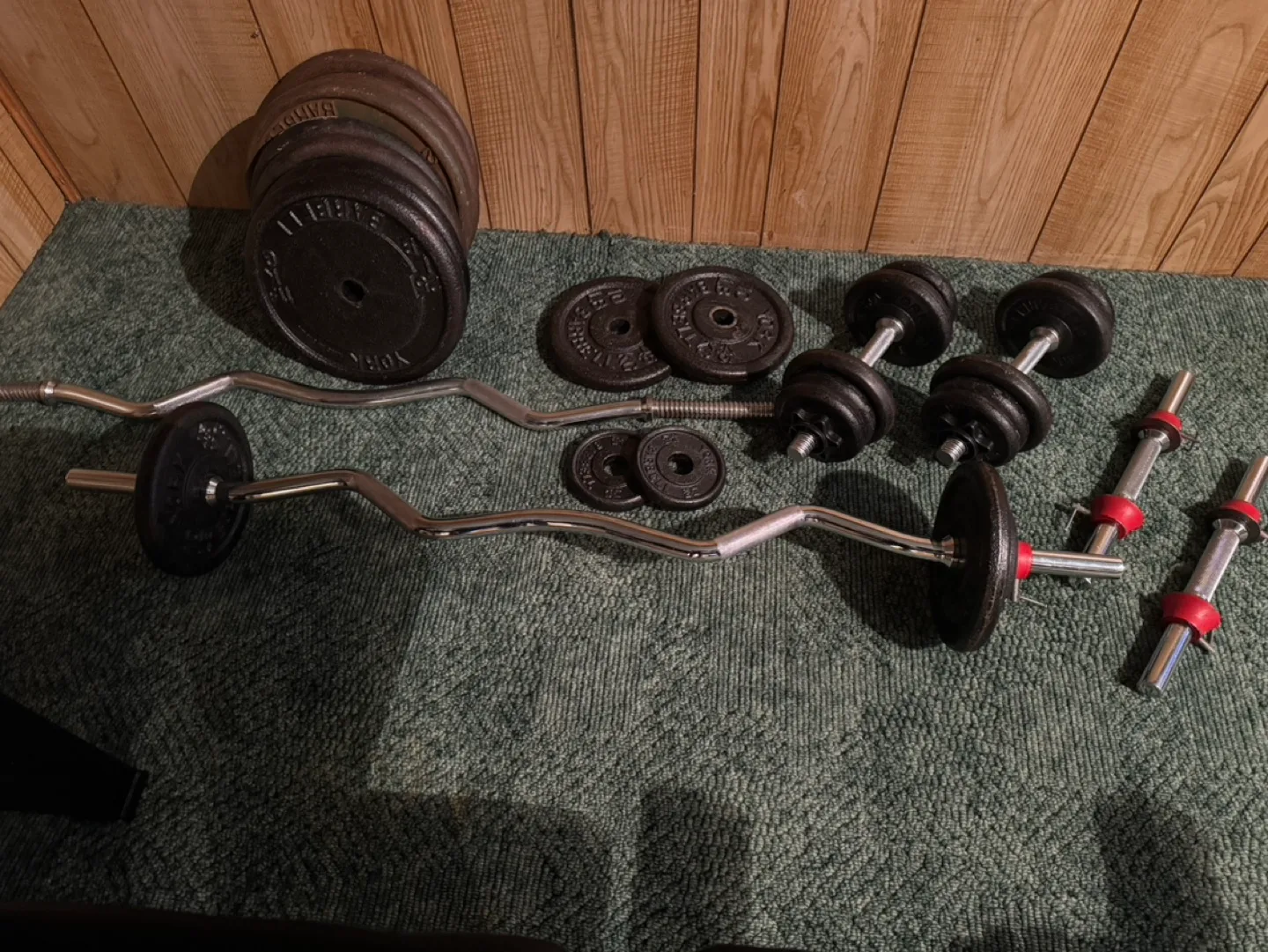 Weight Bench Set with Barbell, Dumbbells and Plates image indicator(6)