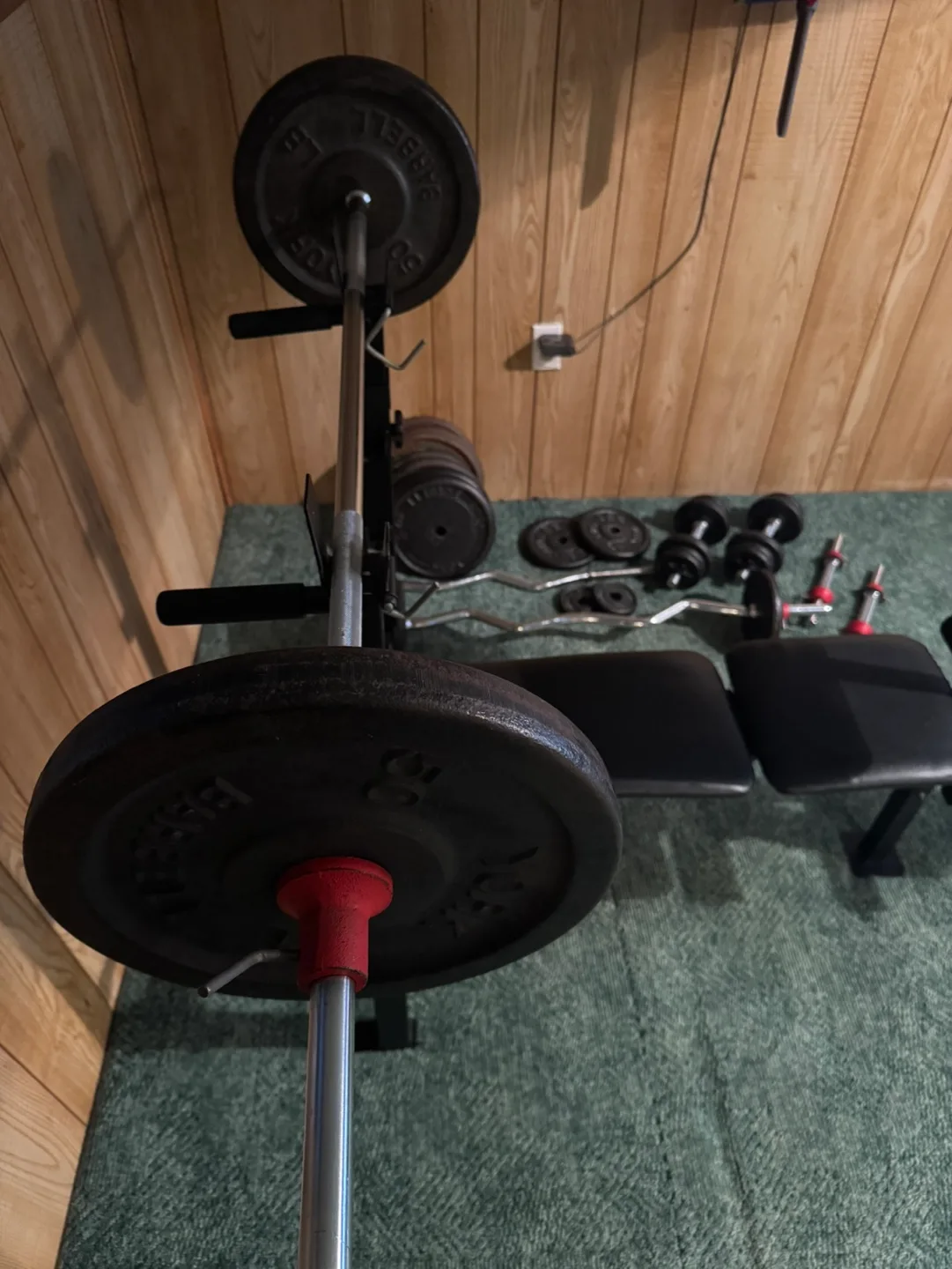Weight Bench Set with Barbell, Dumbbells and Plates image indicator(3)