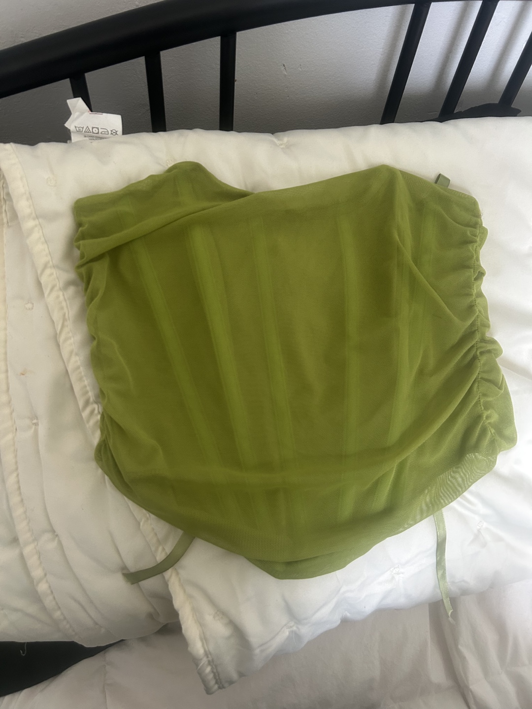 Olive Green Mesh Tube Top corset