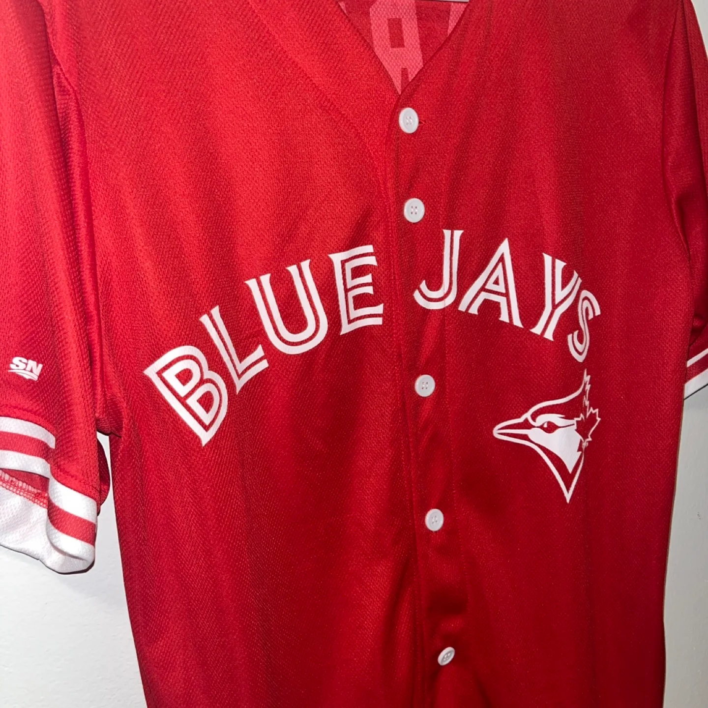 Toronto Blue Jays Red #55 Russell Martin SGA Jersey image indicator(3)