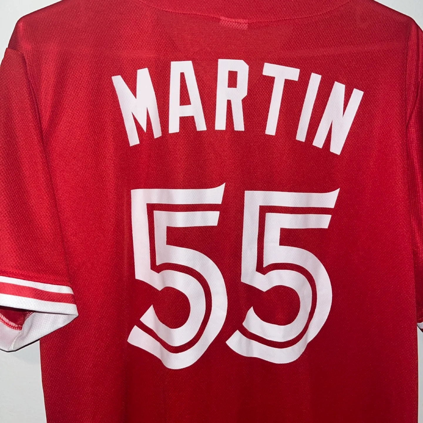 Toronto Blue Jays Red #55 Russell Martin SGA Jersey image indicator(4)