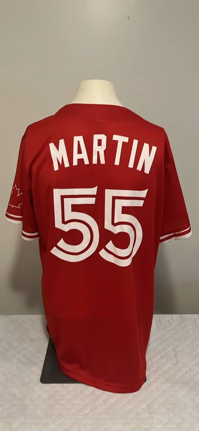 Toronto Blue Jays Red #55 Russell Martin SGA Jersey image indicator(6)