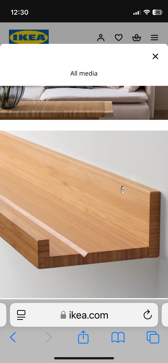 IKEA MÅLERÅS Bamboo Floating Shelves (Set of 2) - photo 3