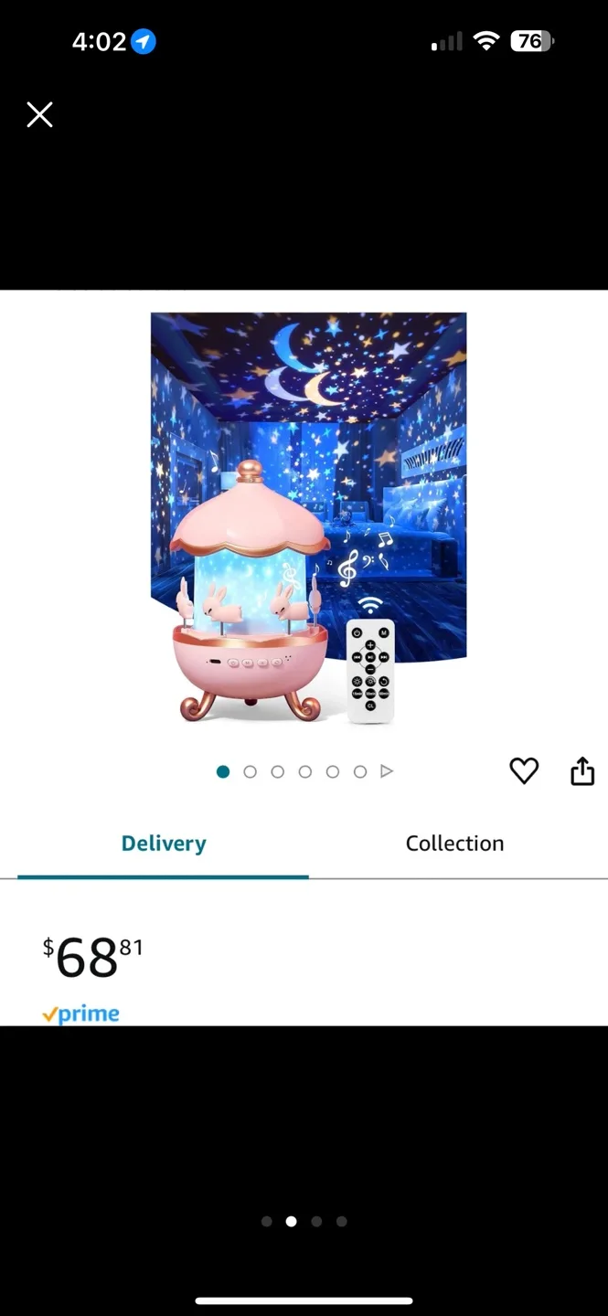 Carousel Projector Night Light with Remote image indicator(2)