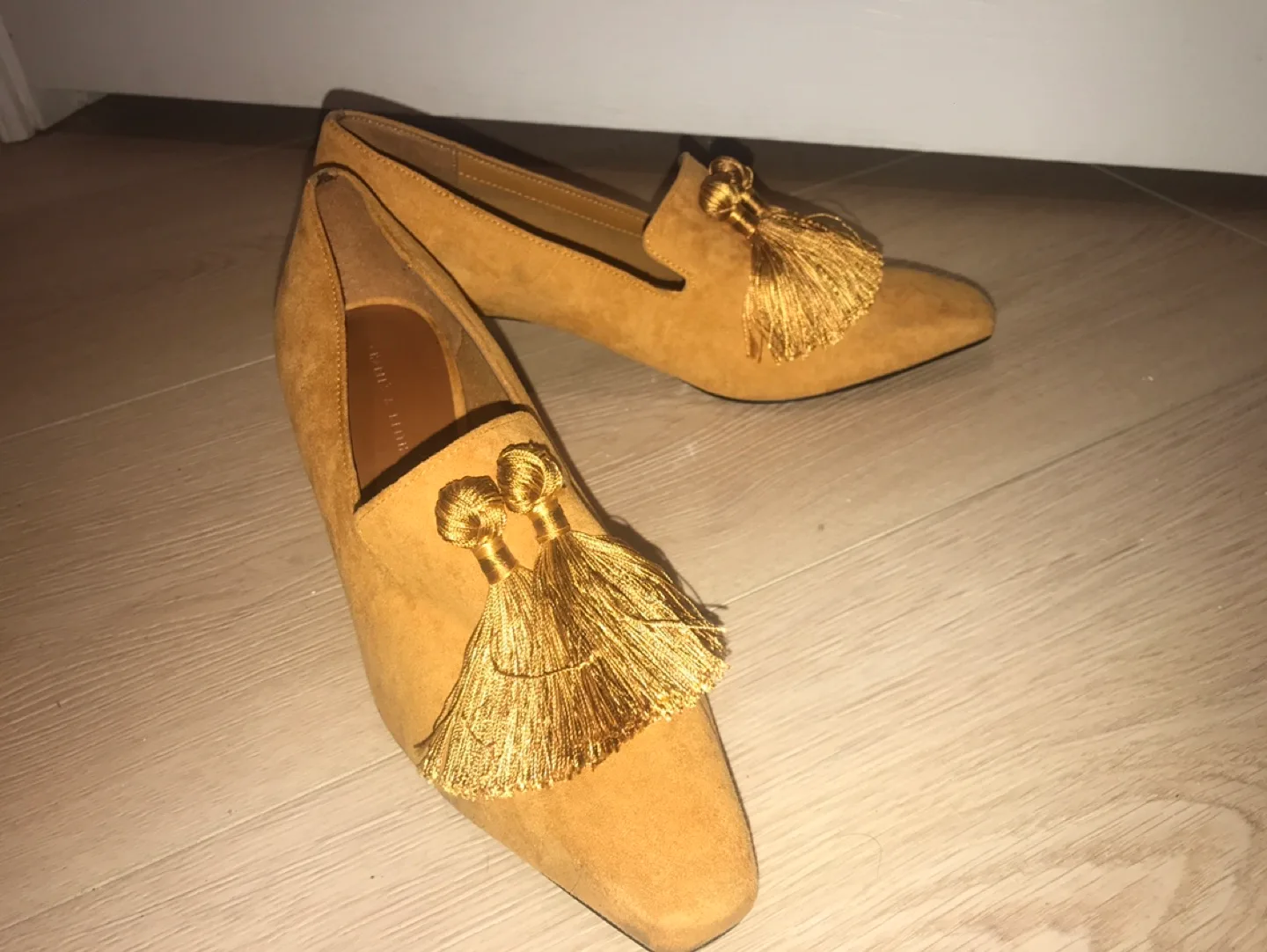 C&K Mustard Yellow Tassel Loafers thumbnail