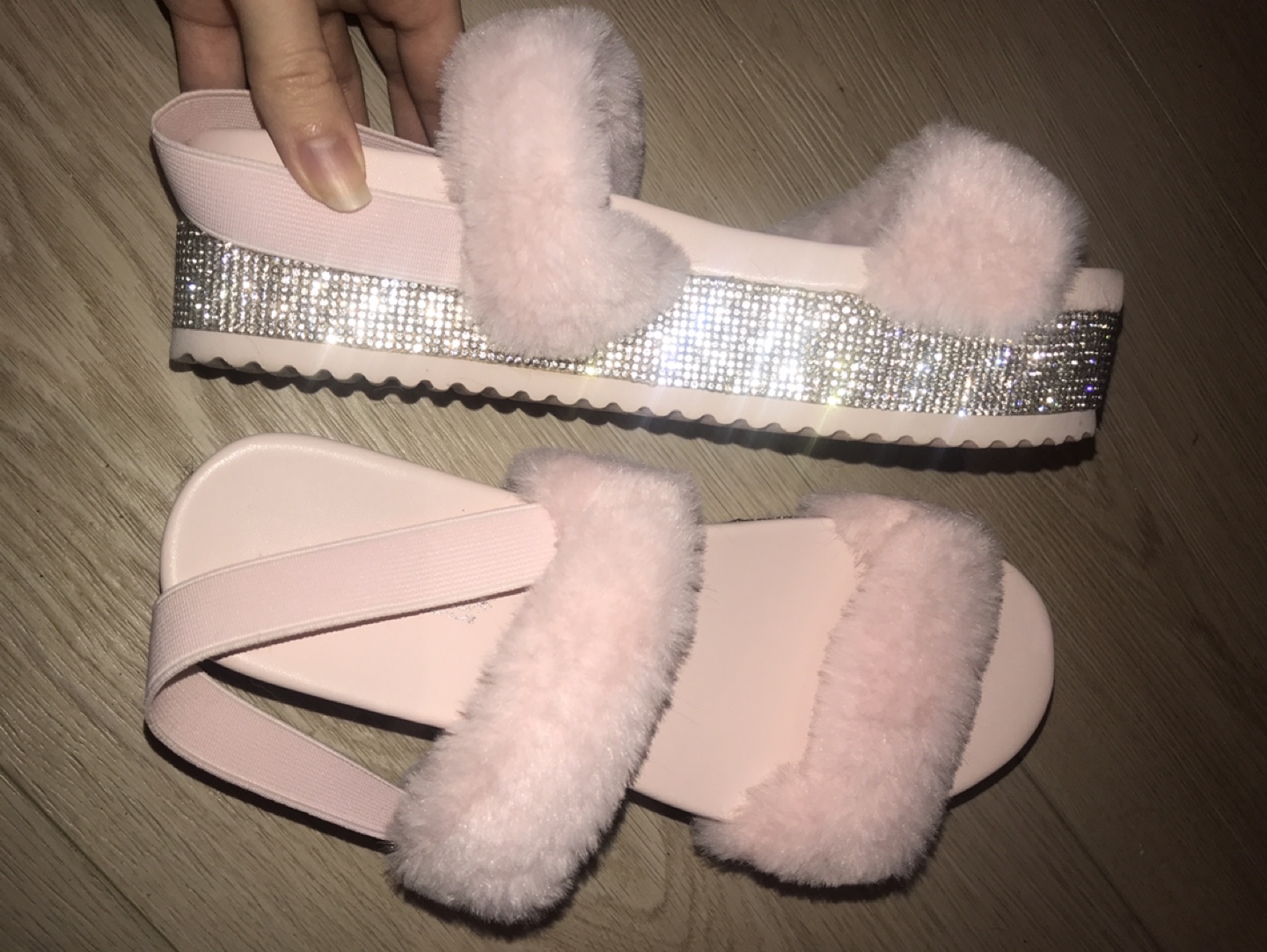 Pink Fluffy Platform Sandals - photo 2