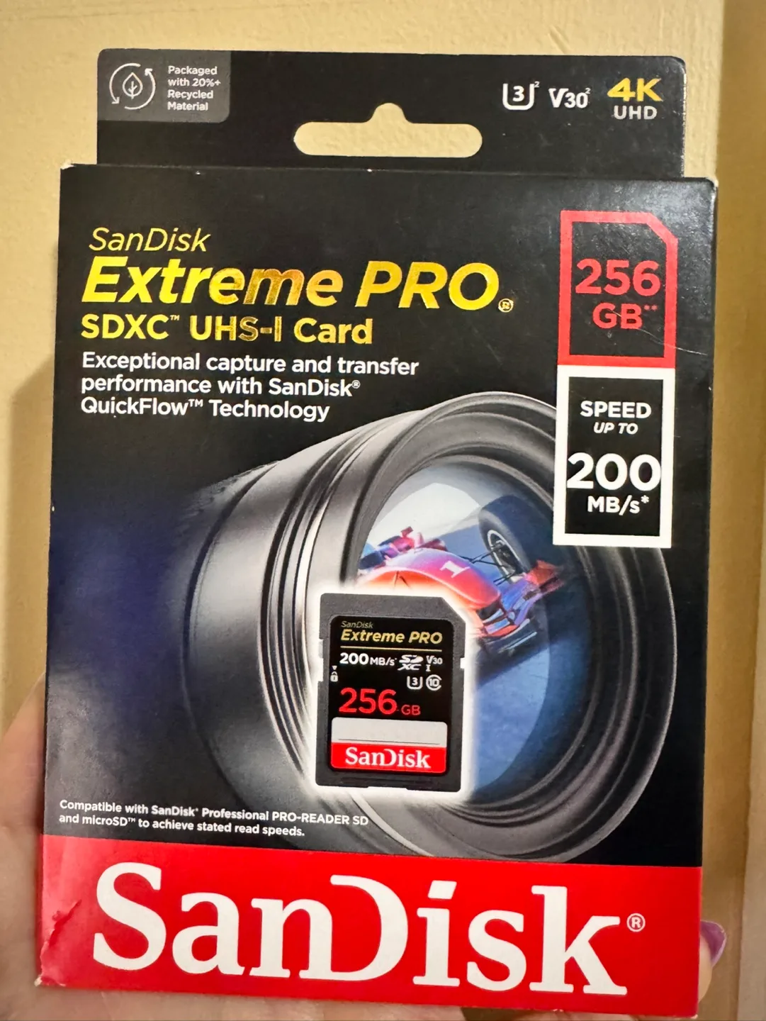 SanDisk Extreme PRO 256GB SDXC UHS-I Memory SD Card thumbnail