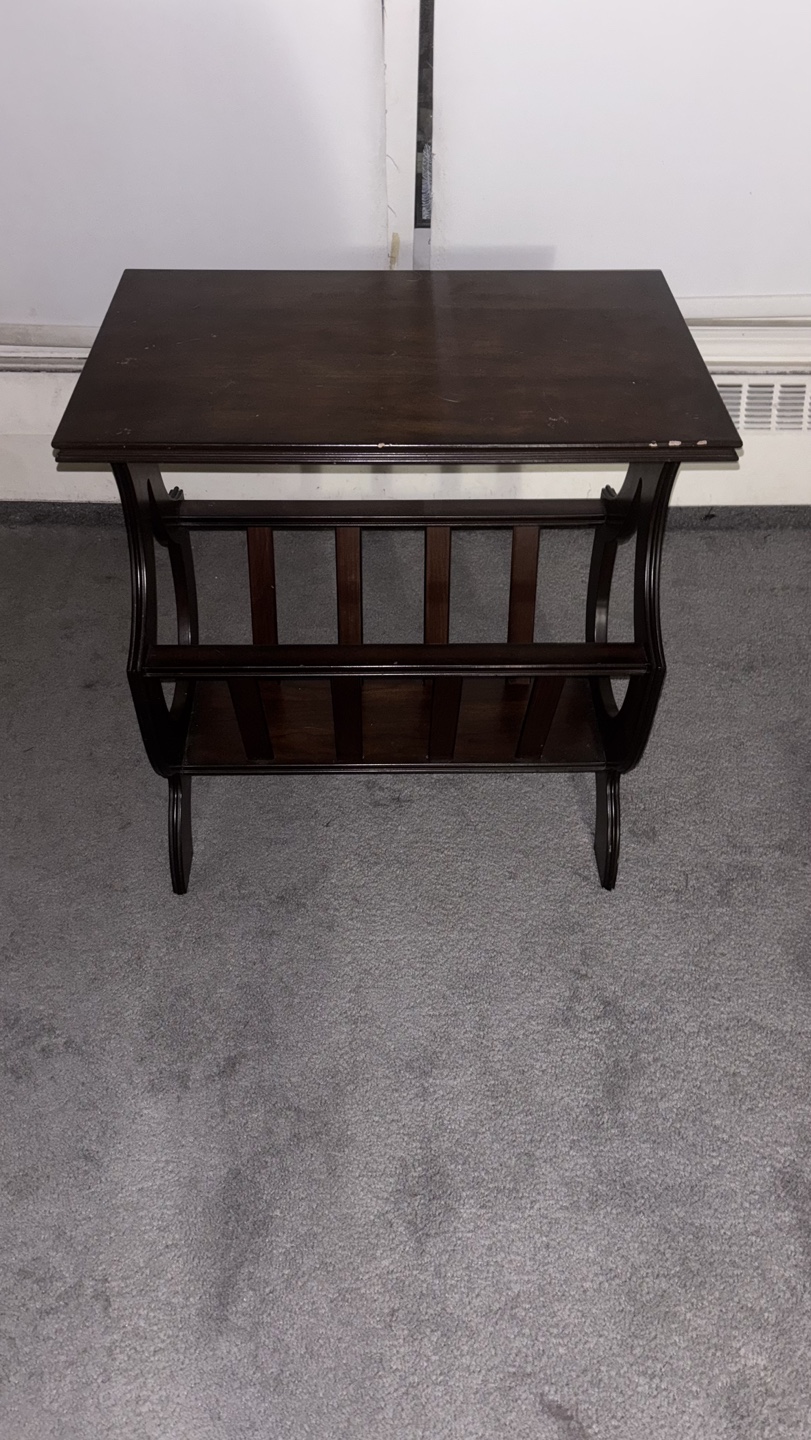 Dark Brown Wooden Side Table