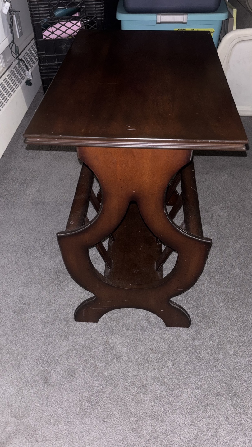 Dark Brown Wooden Side Table - photo 2