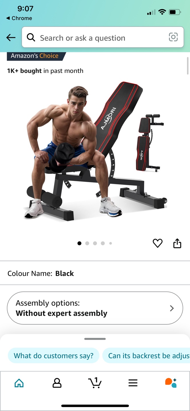 Brand new in box, Ajmori 1200LB Weight Bench,