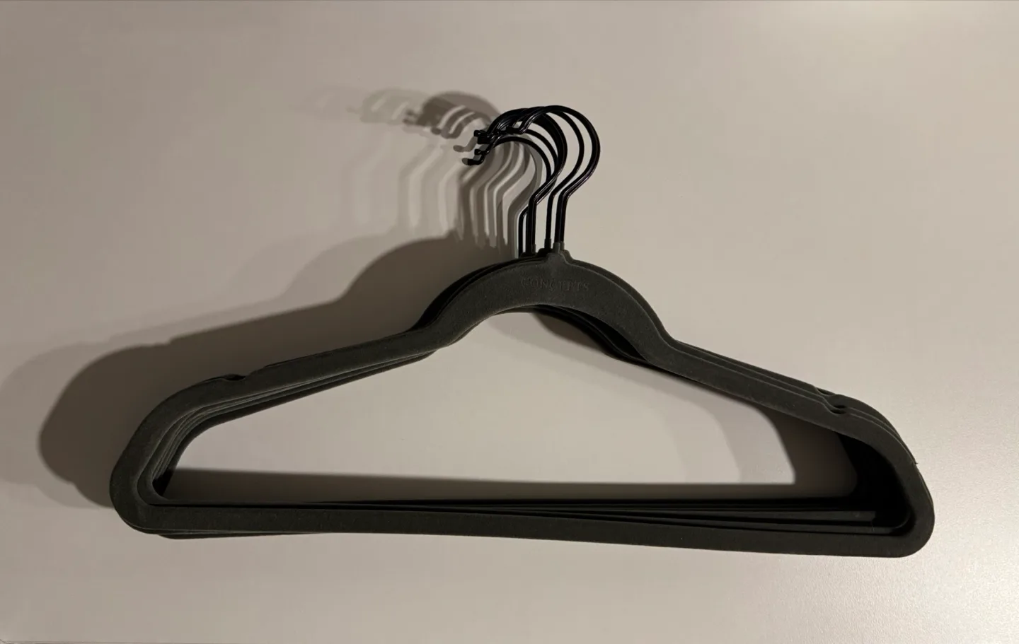 9 Concepts Dark Grey Velvet Hangers thumbnail