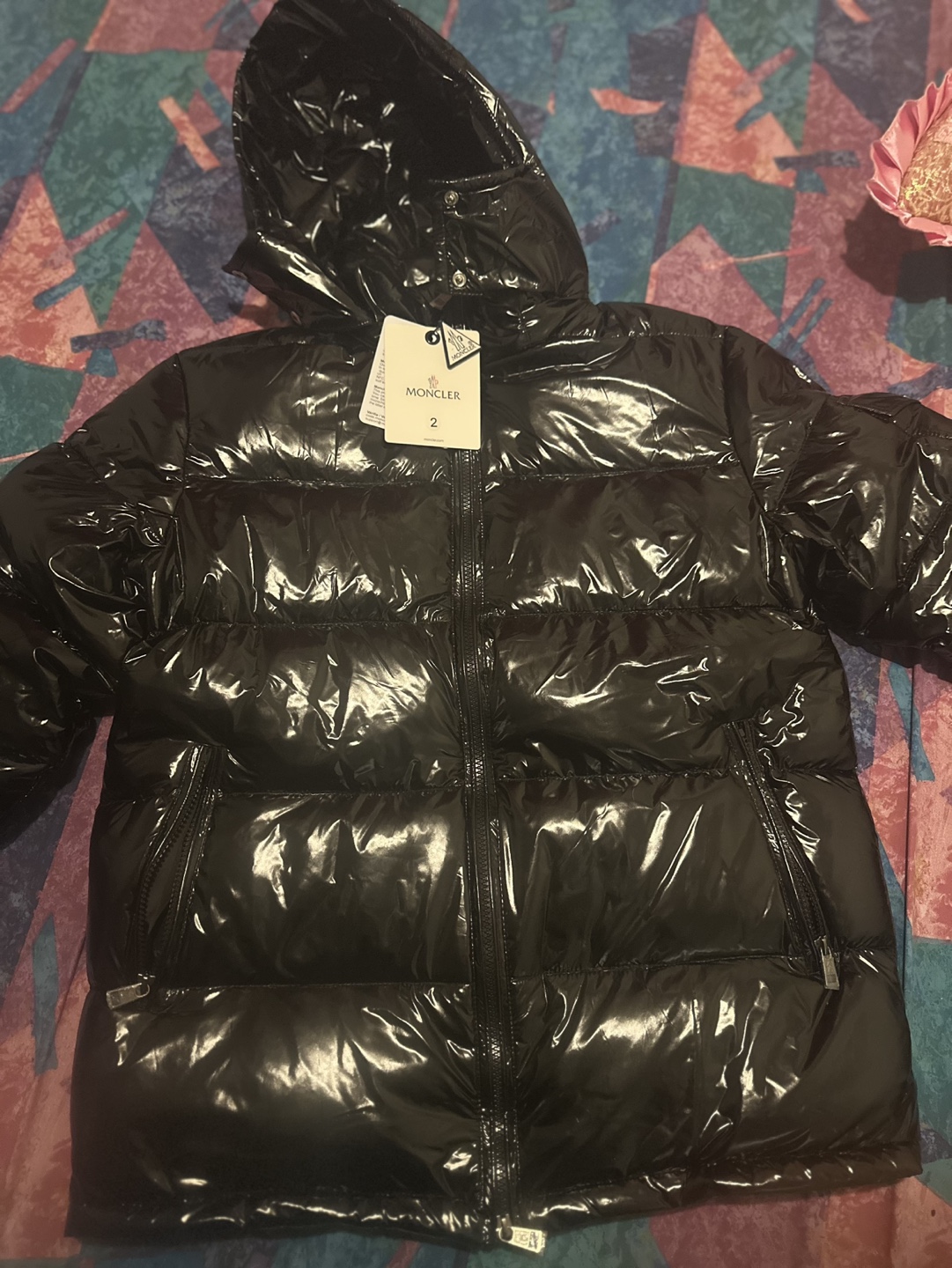 Moncler Black Puffer Jacket Size medium