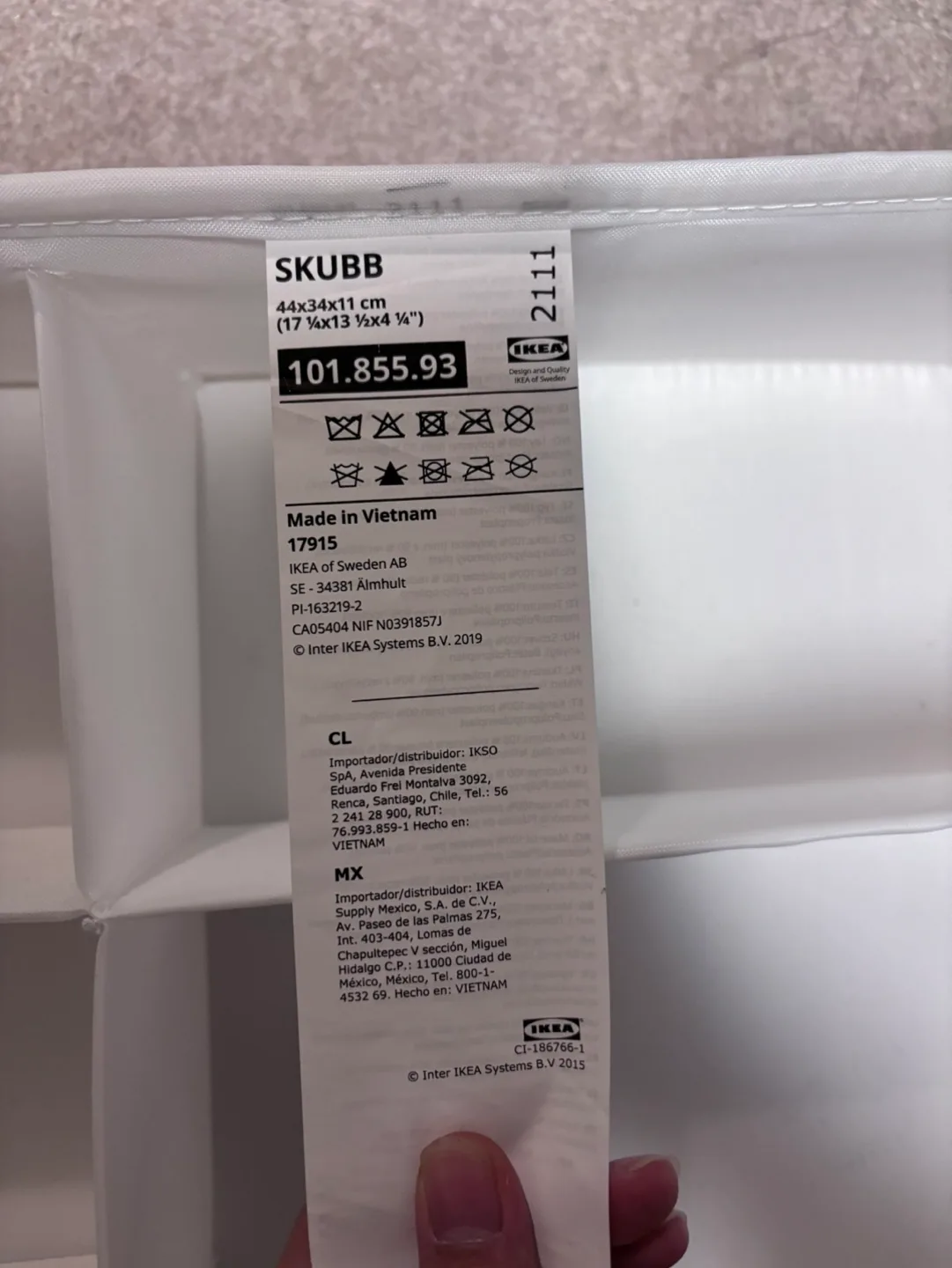 IKEA SKUBB White Fabric Drawer Organiser image indicator(3)