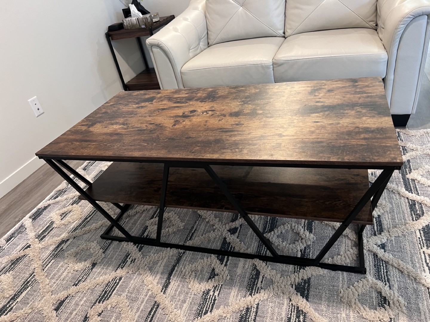 Coffee Table with Two Shelves and 2 ends tables - photo 5