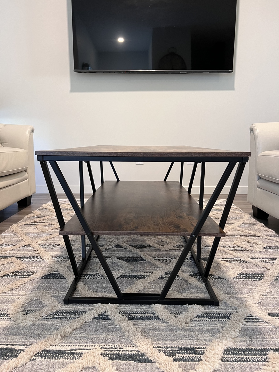 Coffee Table with Two Shelves and 2 ends tables - photo 3