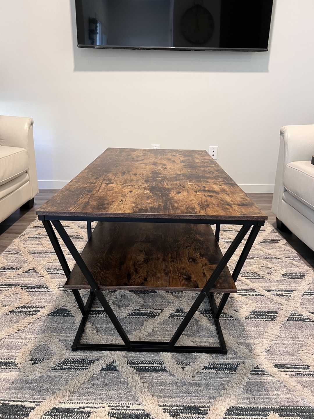 Coffee Table with Two Shelves and 2 ends tables - photo 2