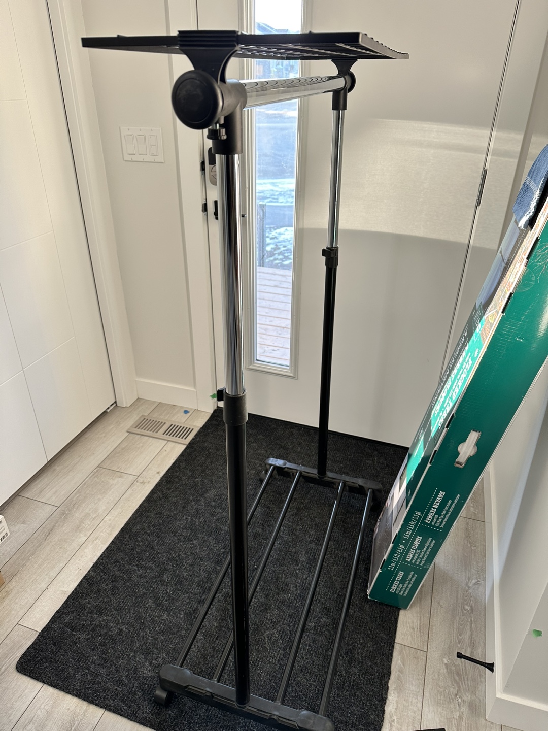 Rolling Garment Rack with Shelf