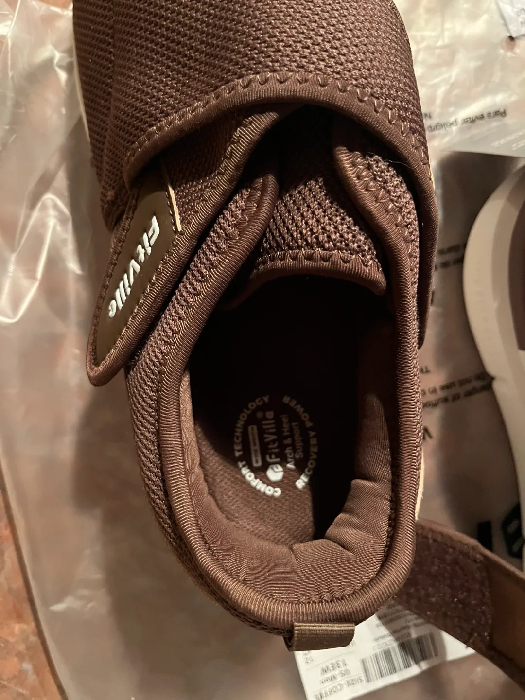 FitVille Men's Brown  - Size 13 EW Diabetic/Swollen feet shoe image indicator(2)