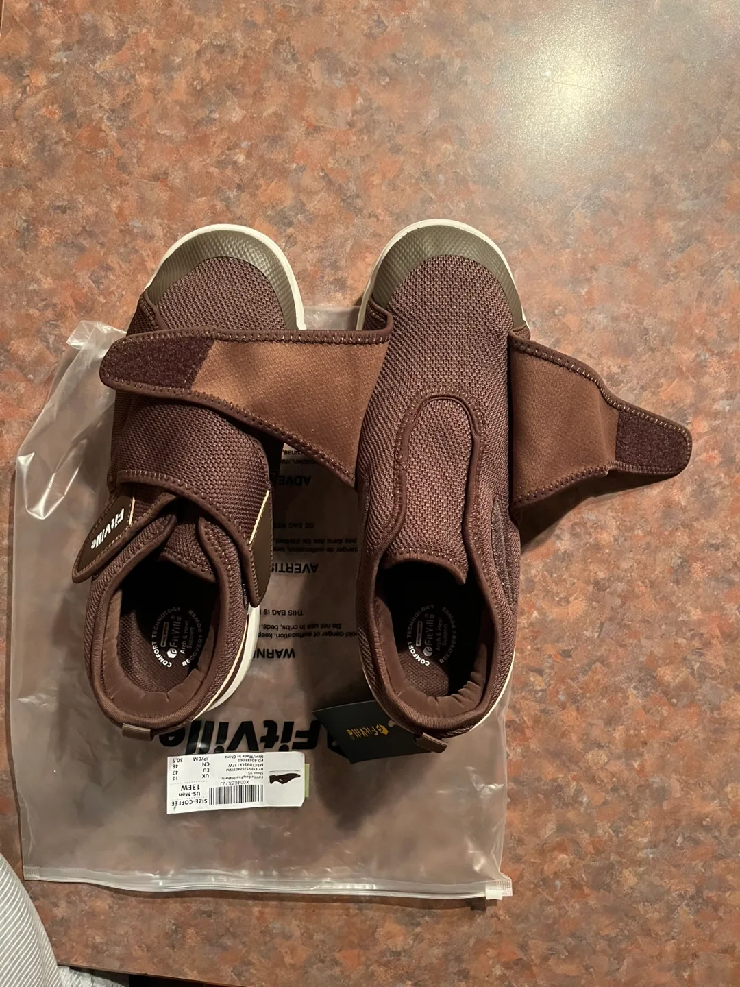 FitVille Men's Brown  - Size 13 EW Diabetic/Swollen feet shoe image indicator(3)