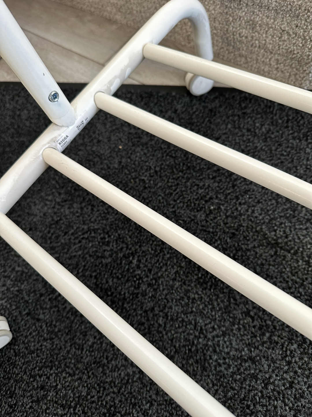 White IKEA Clothing Rack with Wheels - photo 3