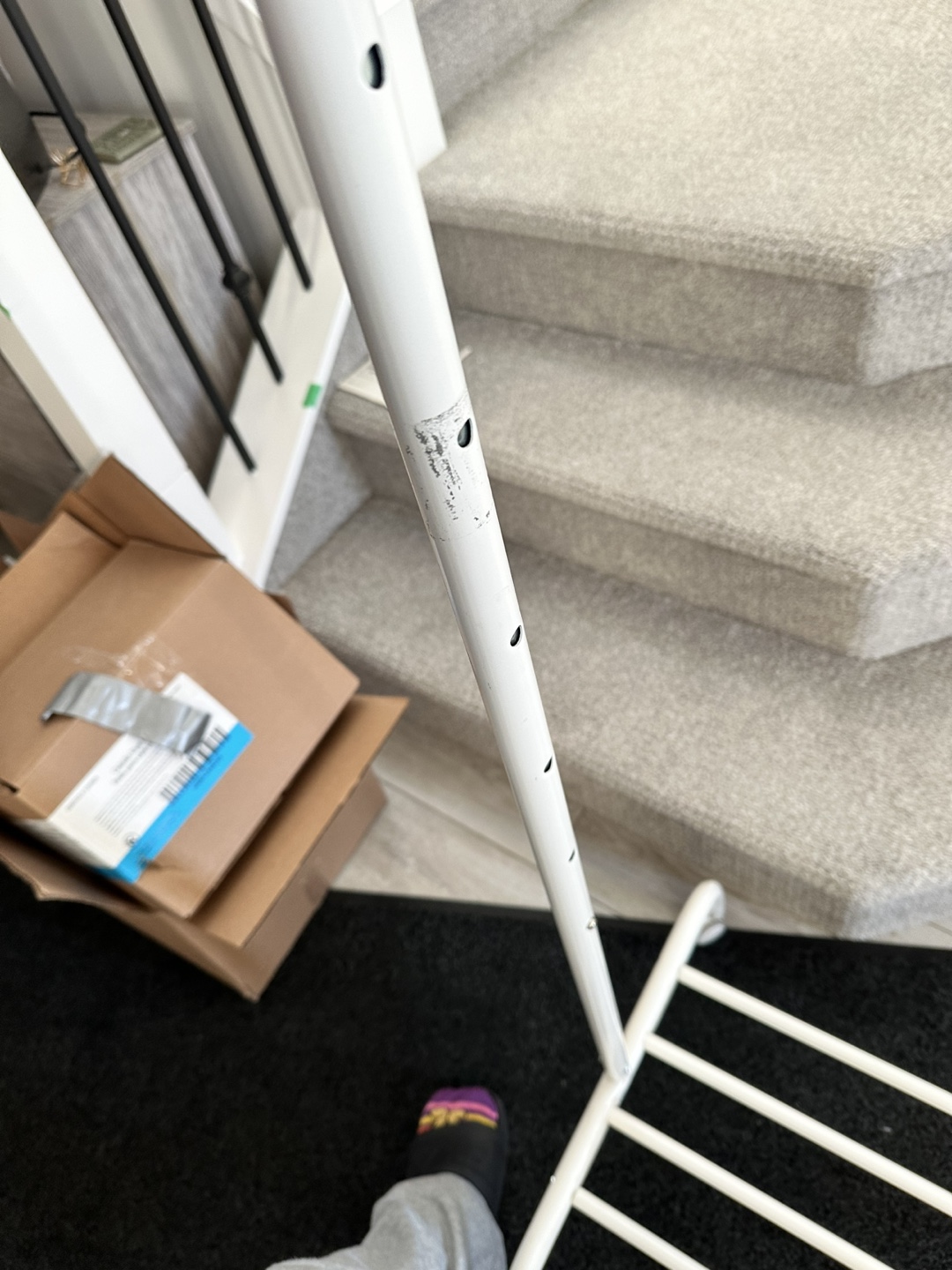 White IKEA Clothing Rack with Wheels - photo 2