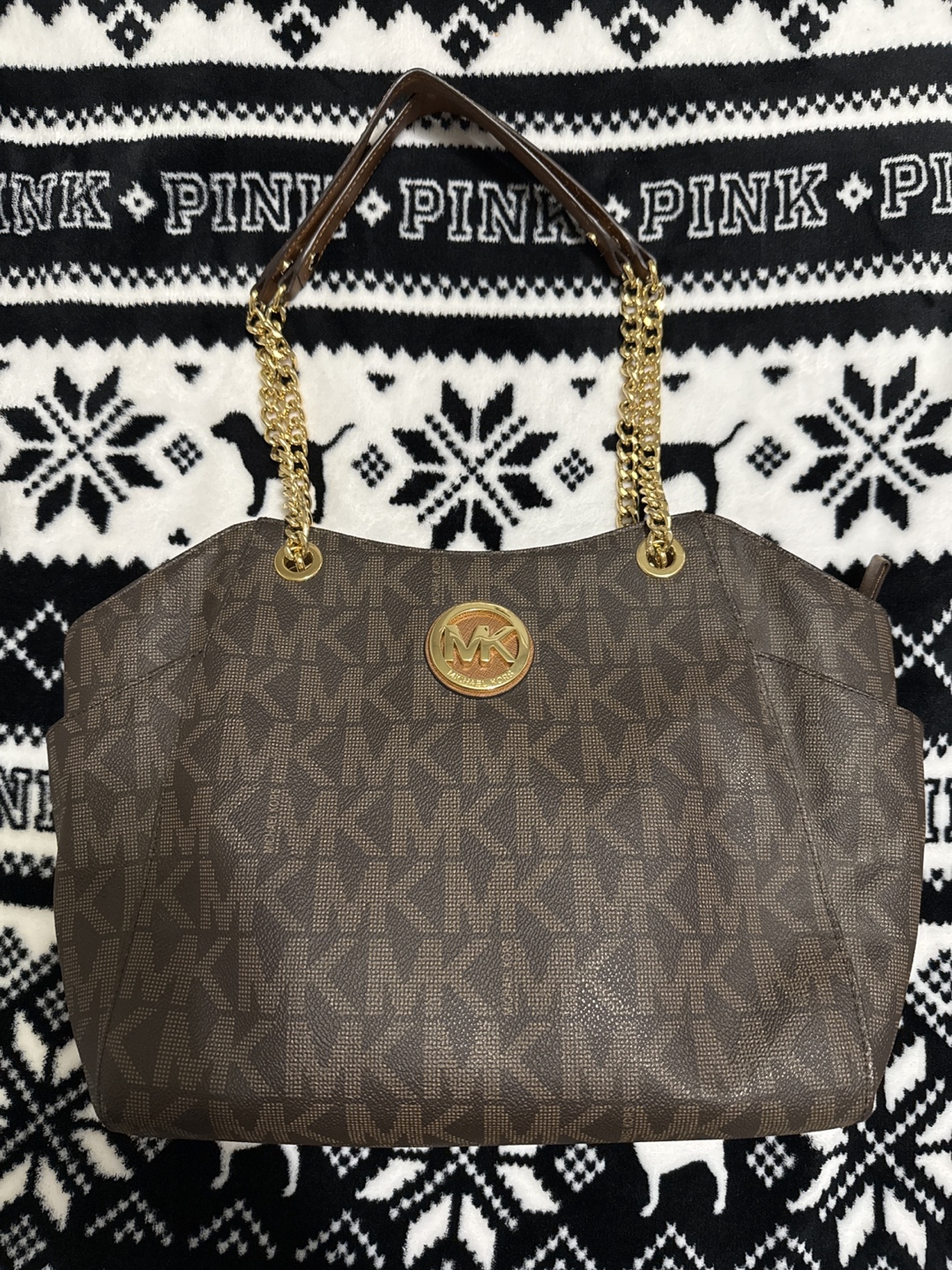 Michael Kors Brown Signature Tote Bag
