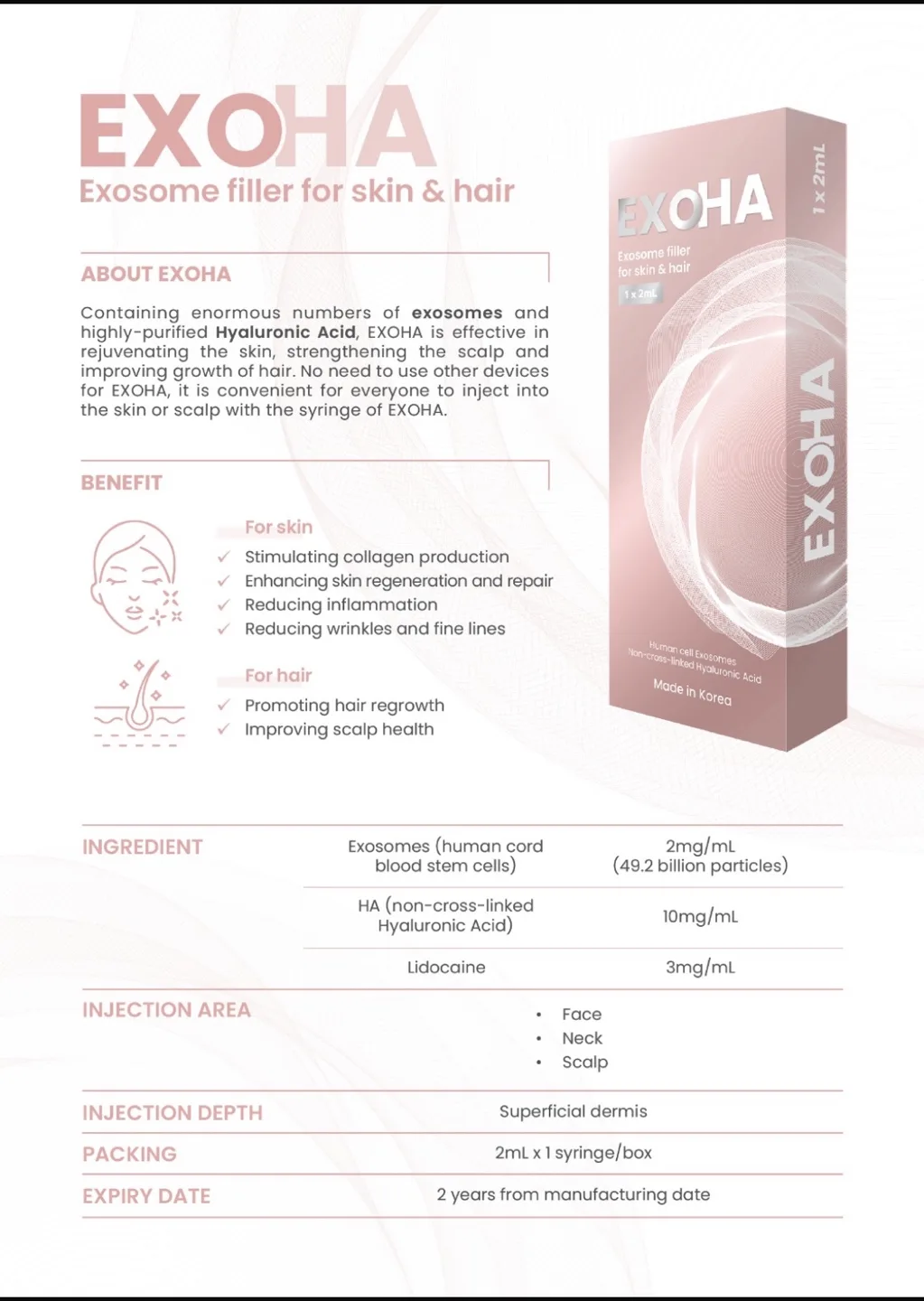 EXOHA Exosome Filler for Skin & Hair - 2ml image indicator(5)