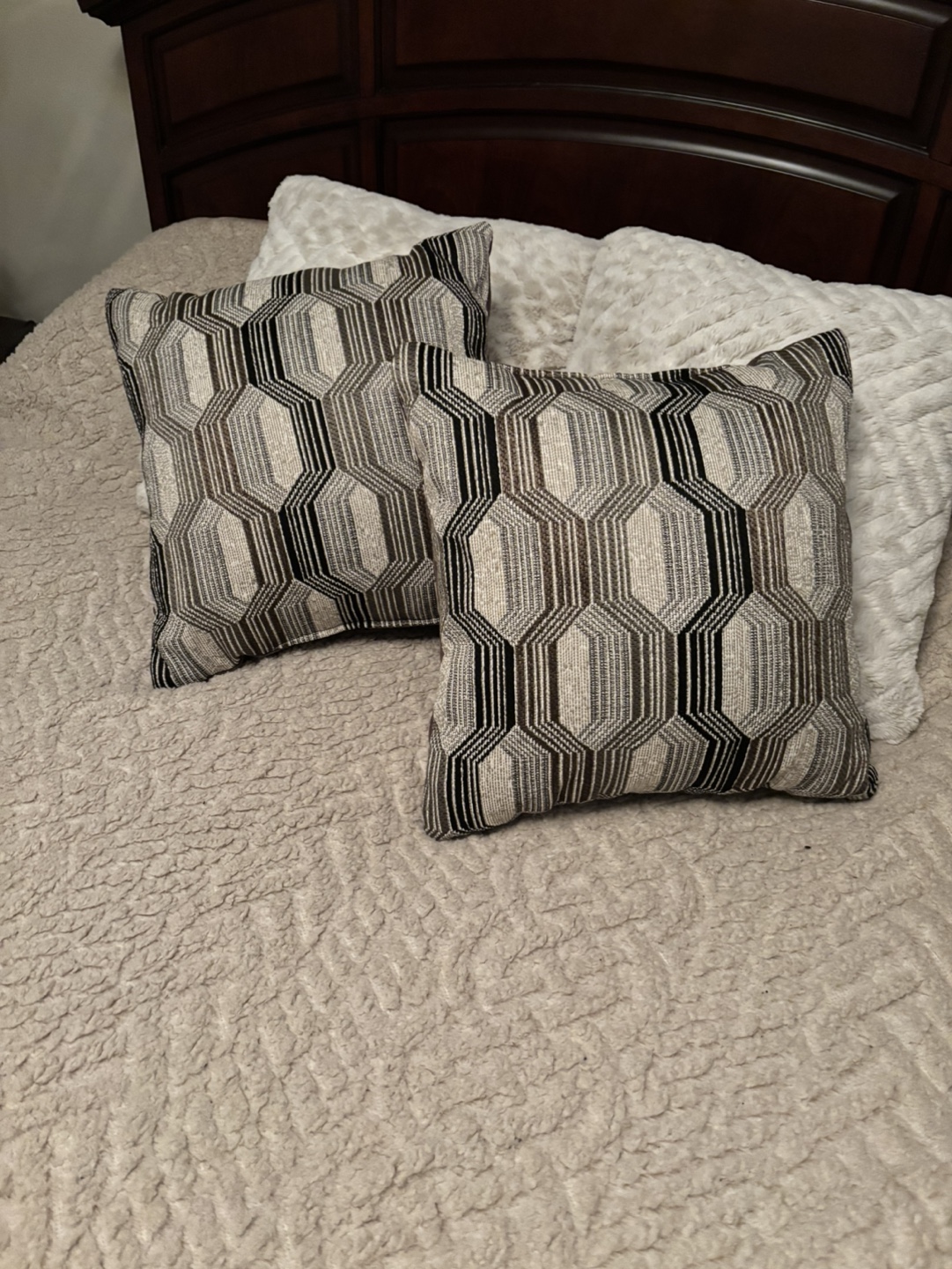 Set of 2 decorative throw pillows