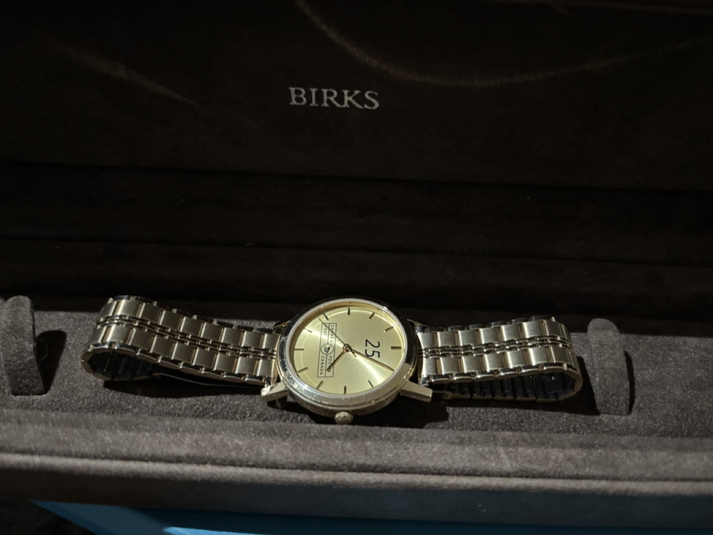 Birks 25th Anniversary Canada Post Gold Tone Watch - photo 2