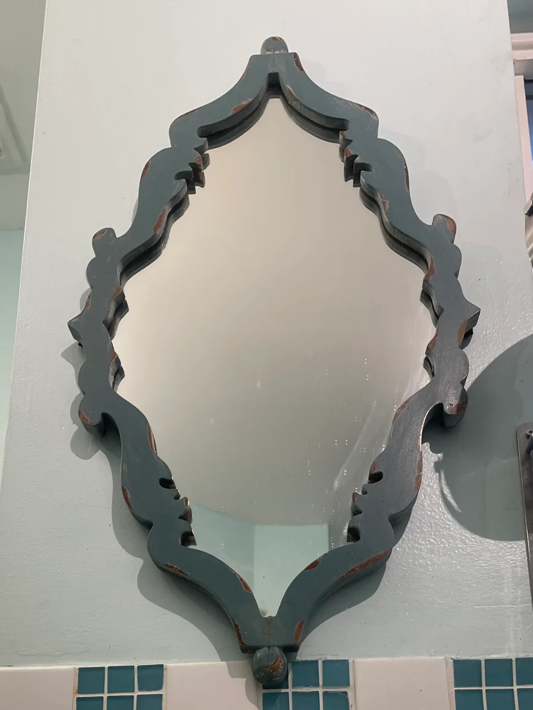 Ornate Teal Decorative Mirror thumbnail