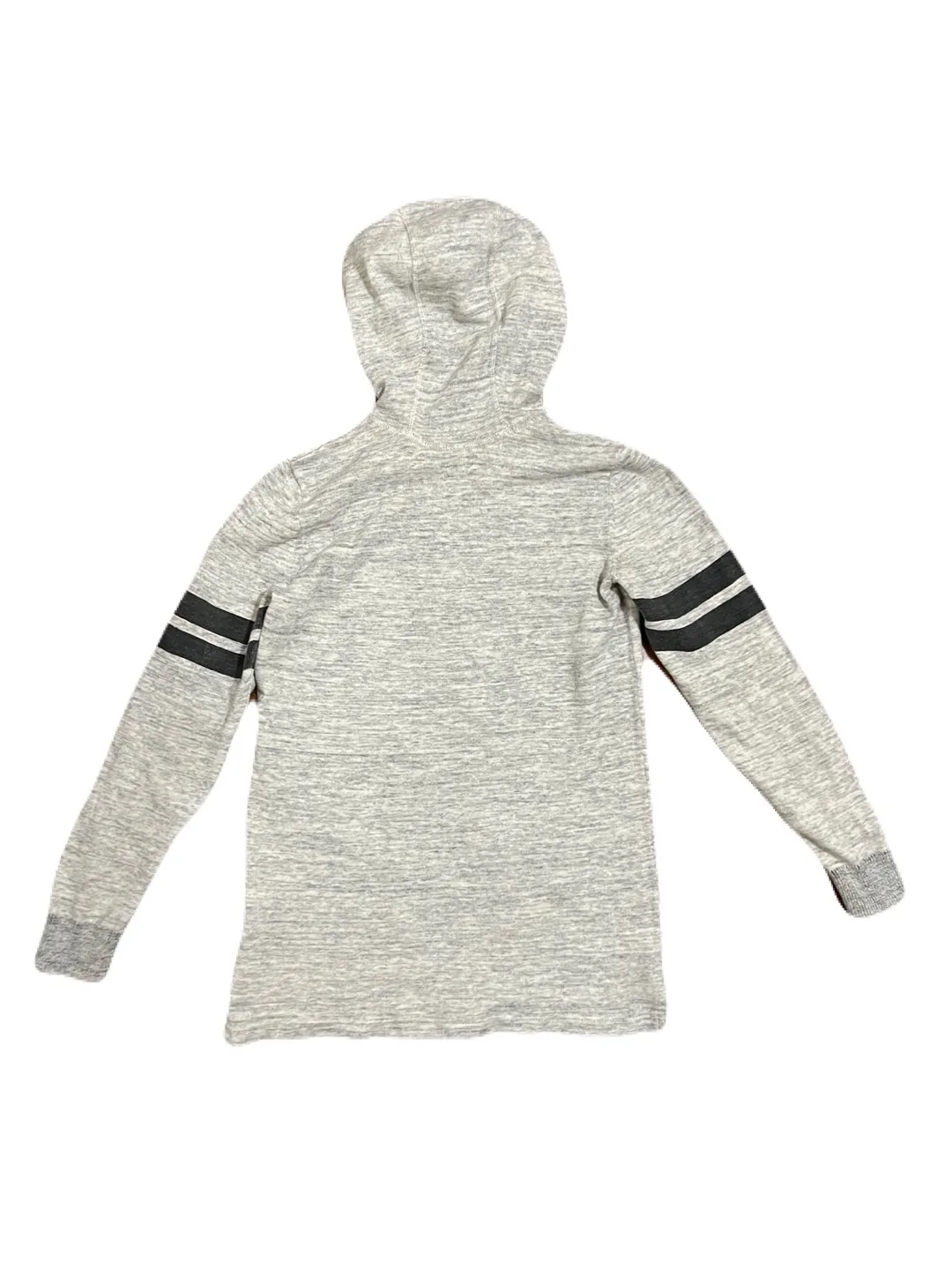 H&M kids 10-12Y lightweight knit hoodie sweater, grey cotton image indicator(3)
