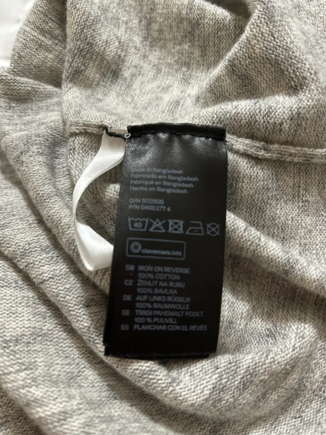 H&M kids 10-12Y lightweight knit hoodie sweater, grey cotton image indicator(4)