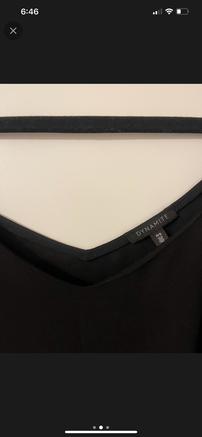 Dynamite black cold shoulder blouse - photo 2