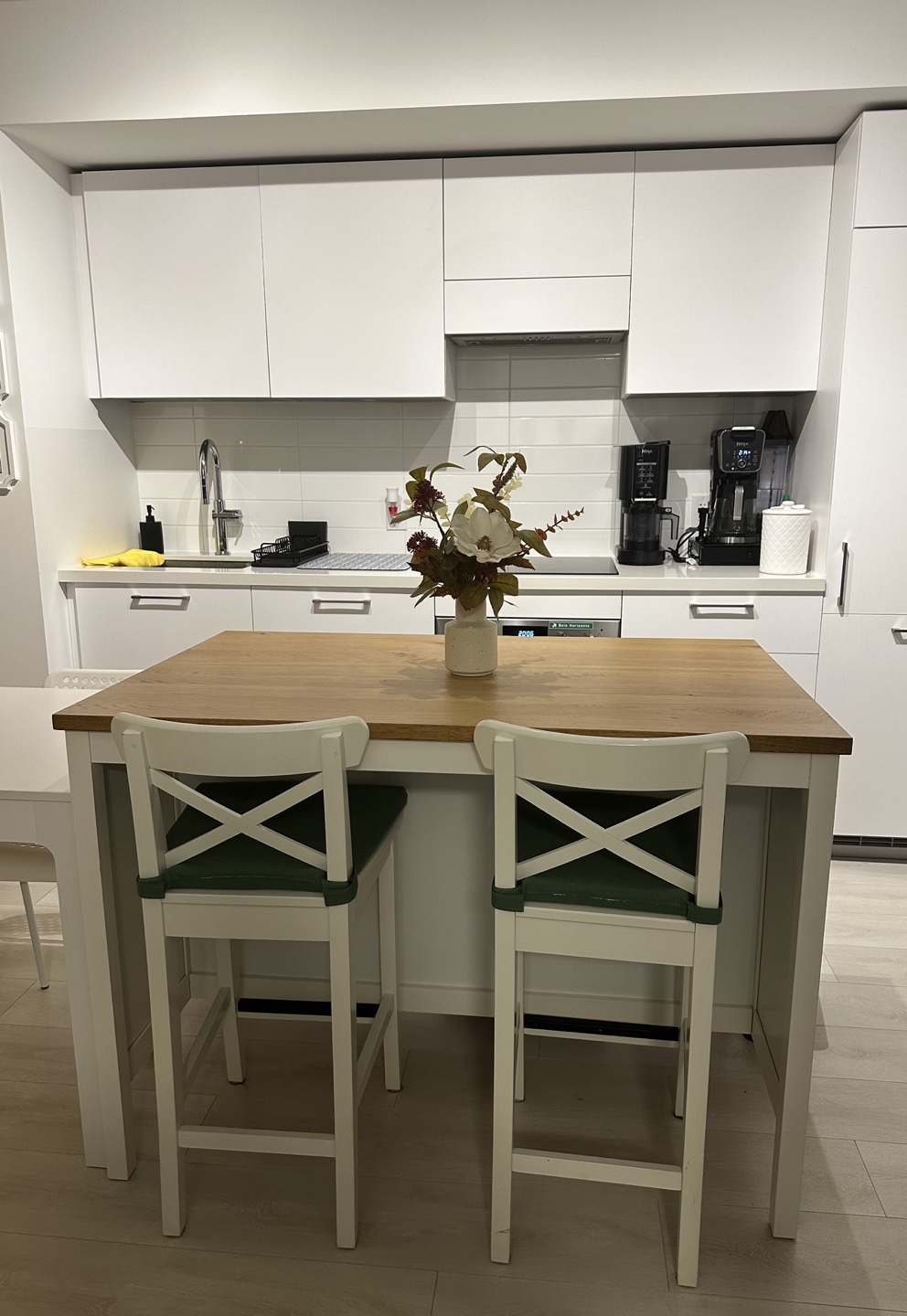 Kitchen Island with Two Stools