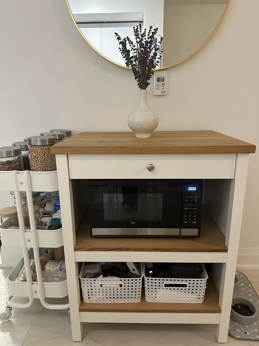 White Kitchen Cart