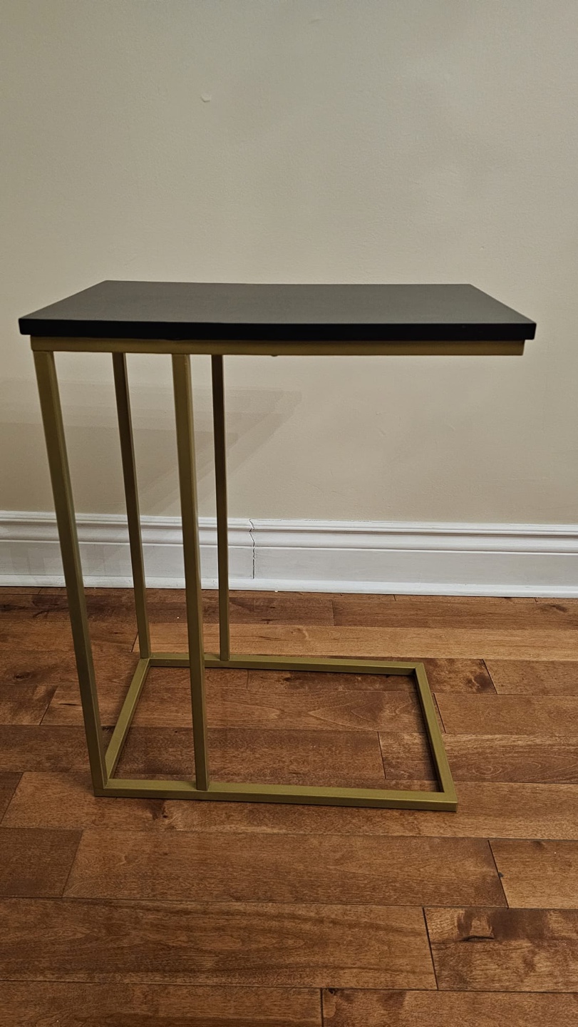Modern Gold and Black Side Table - photo 2