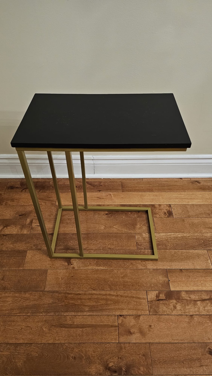 Modern Gold and Black Side Table