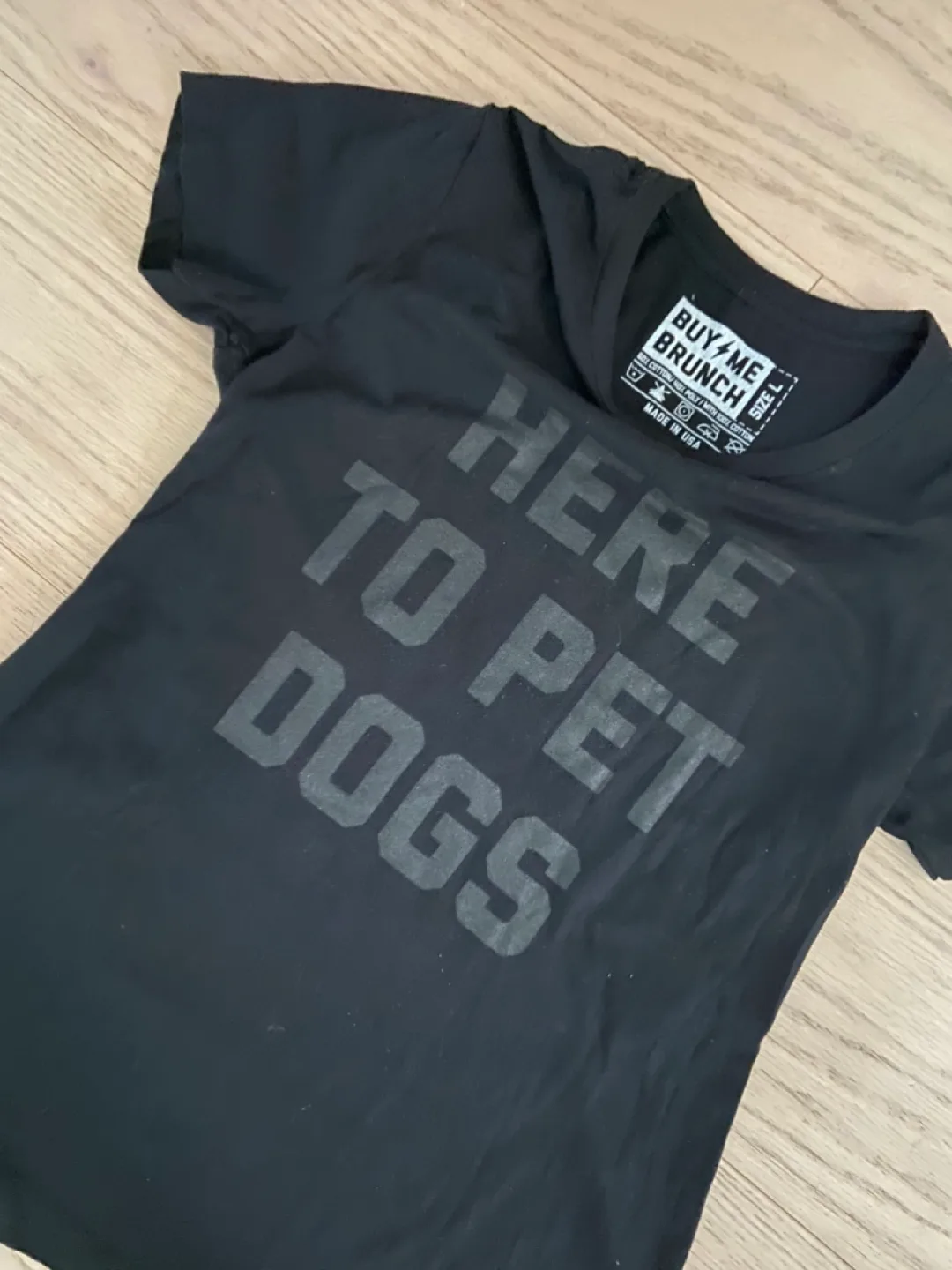 Buy Me Brunch "Here To Pet Dogs" T-Shirt image indicator(3)