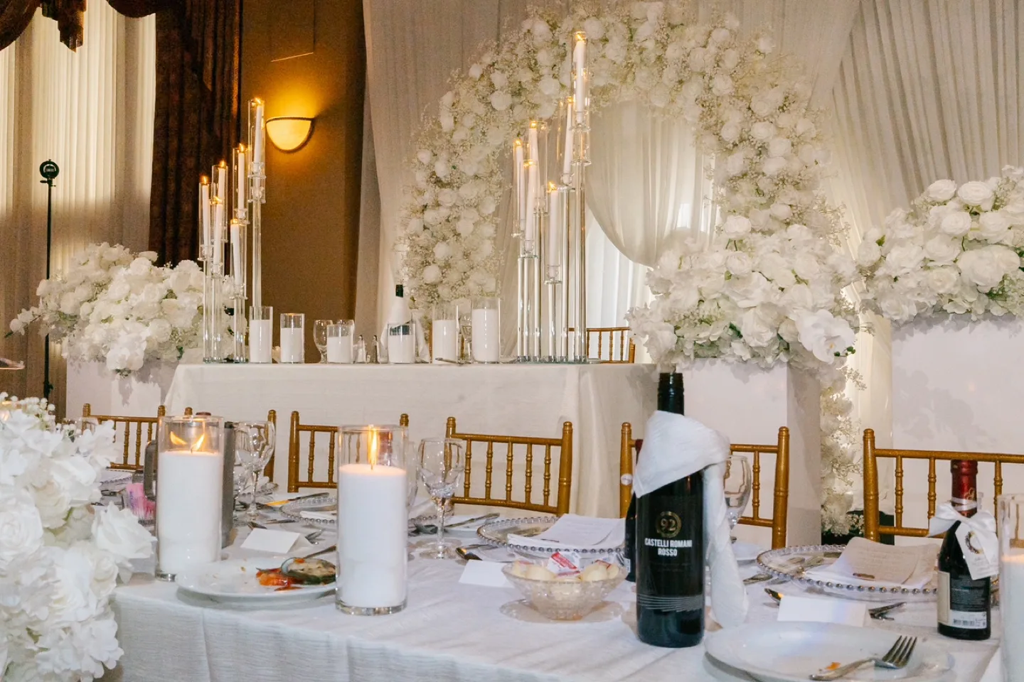 7-Head Crystal Candelabra, 104cm Tall Wedding Centerpiece image indicator(2)