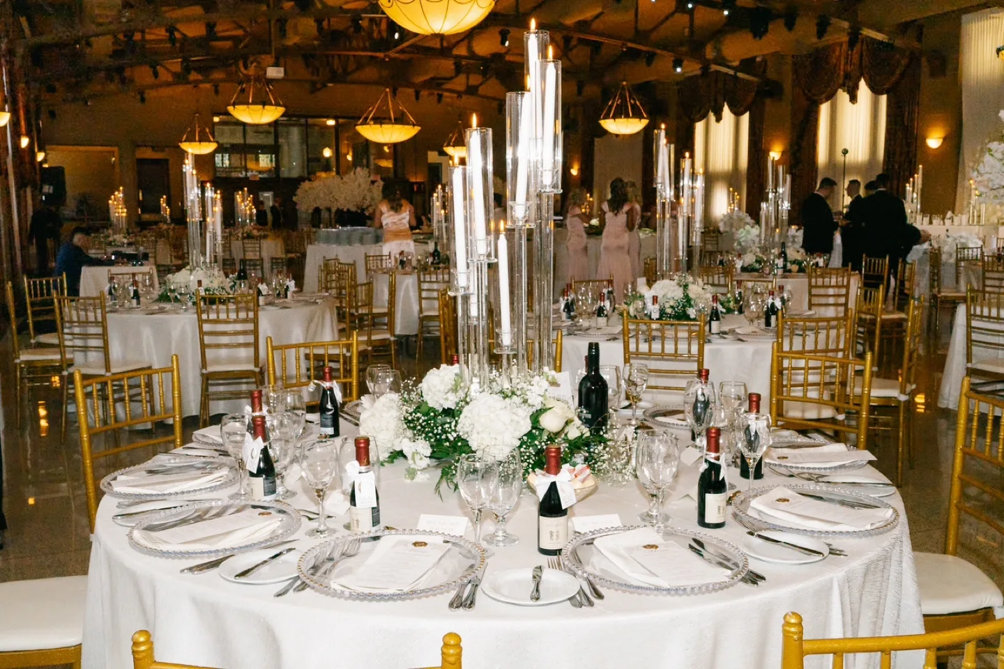 7-Head Crystal Candelabra, 104cm Tall Wedding Centerpiece image indicator(4)