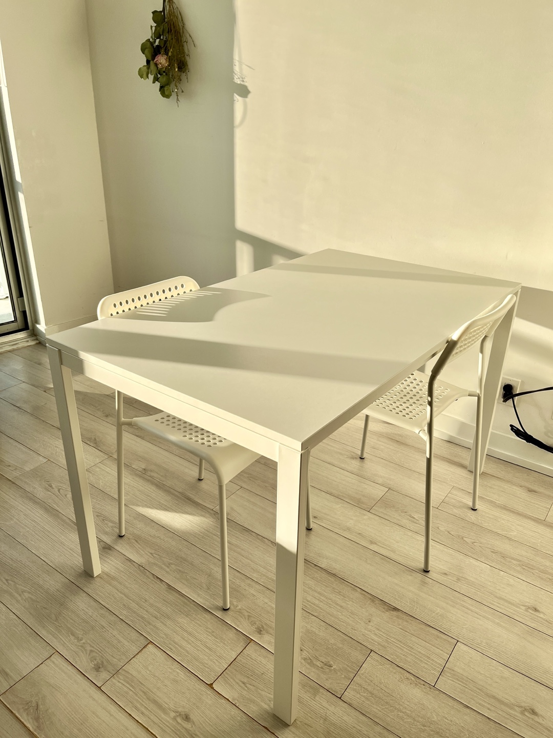IKEA White Table and Chairs Set