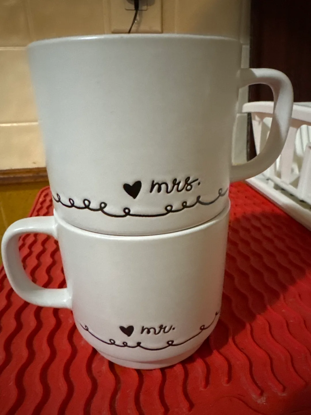Set of Two Mr. & Mrs. Coffee Mugs thumbnail