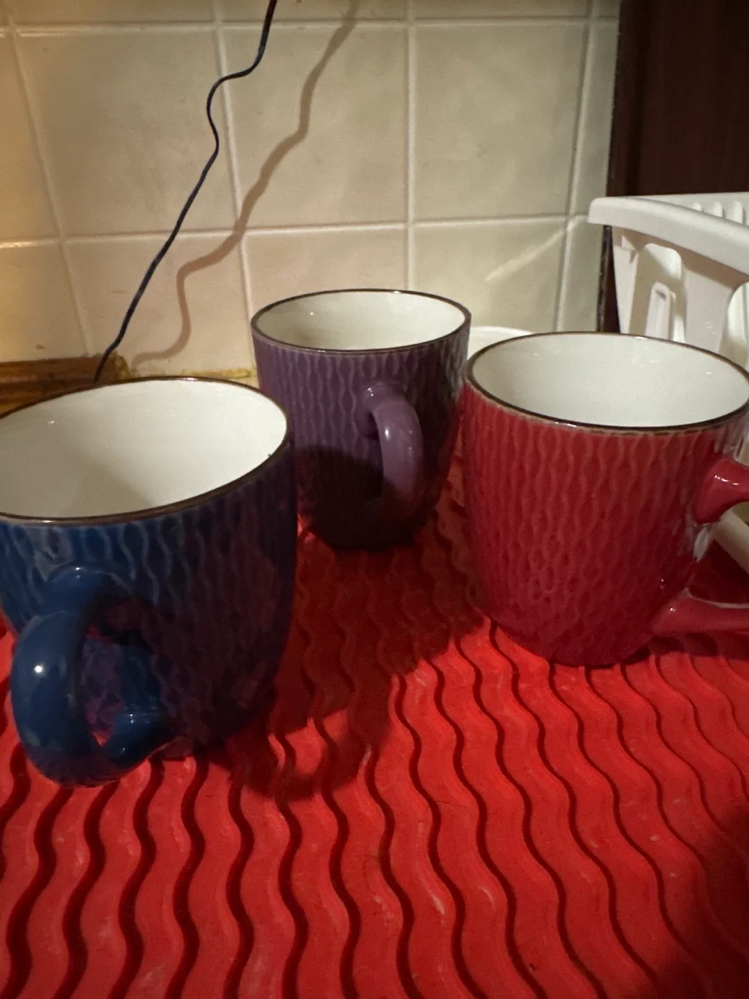Set of three textured mugs thumbnail