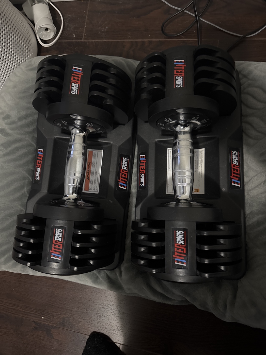 Elite Sports 12kg/26.5lbs Adjustable Dumbbells