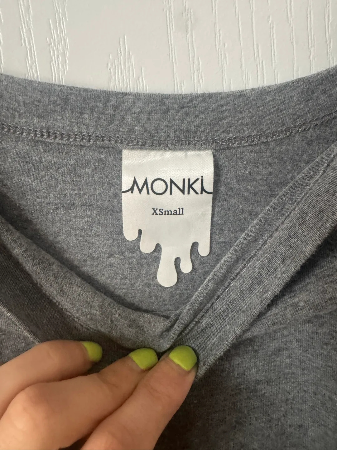 MONKI XSmall Grey Ruched Shorts image indicator(4)