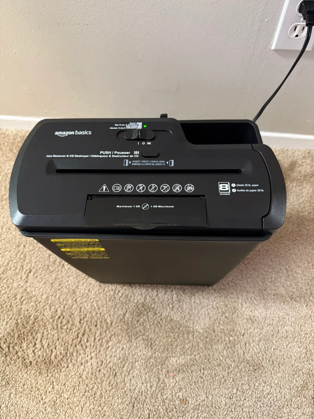 Amazon Basics Paper & CD Shredder thumbnail