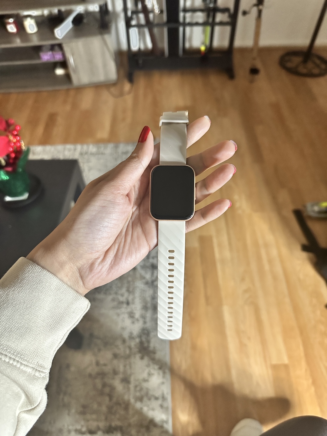 Ruimen Smart Watch, Beige Band