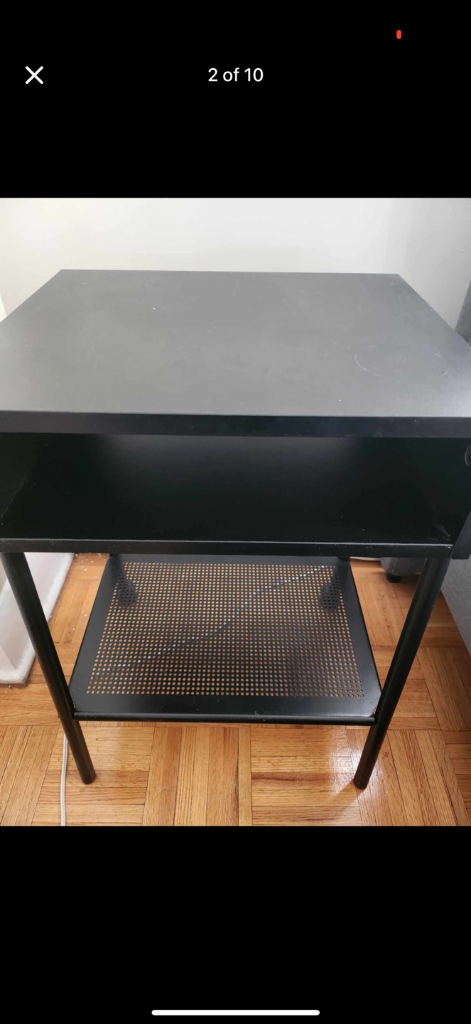 IKEA Black Rolling Side Table - photo 2
